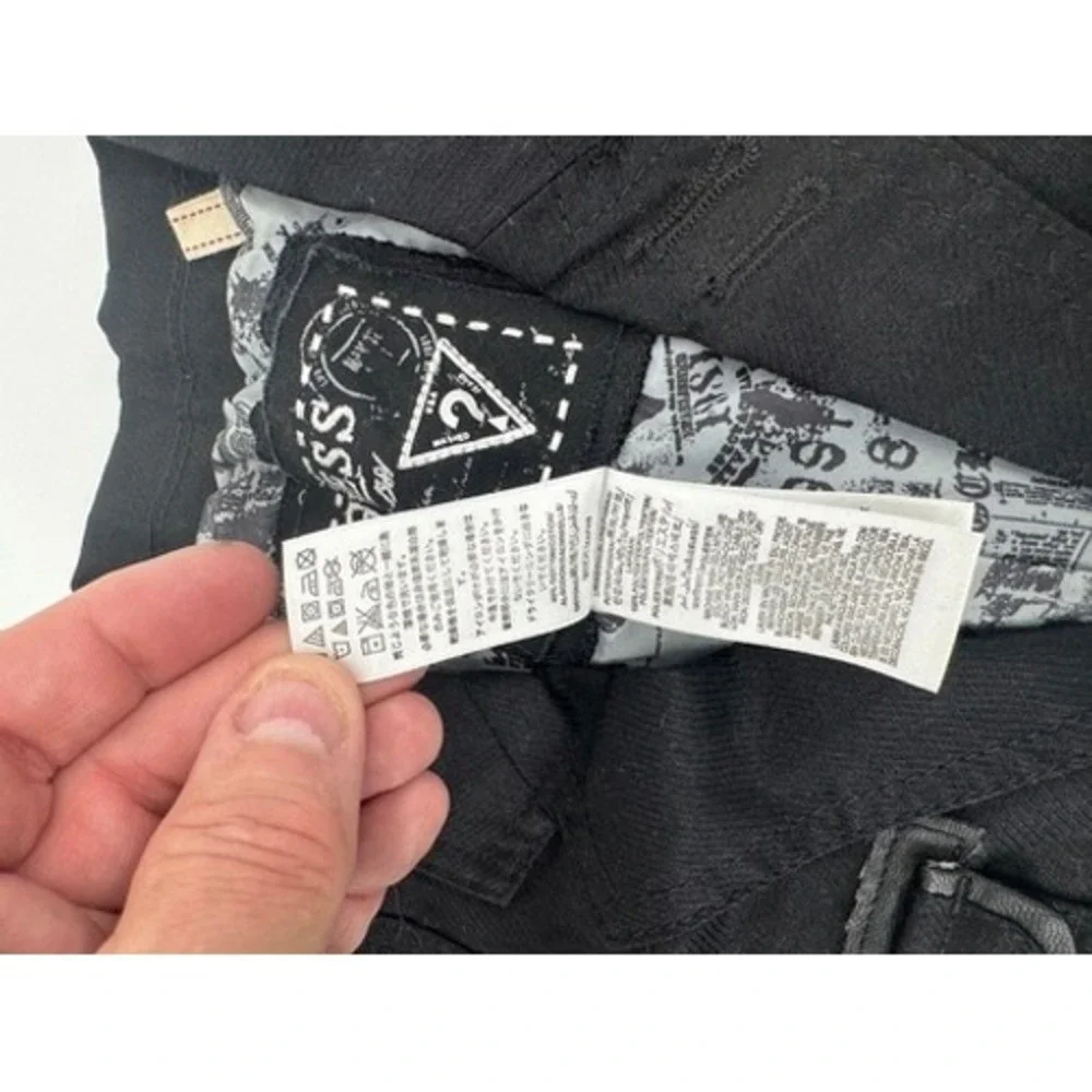 Guess Military Jacket Kids S 4 Black Studded Epaulette Linen‎ Blend Jacket Read